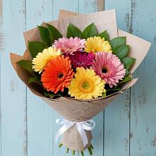 Букет яркий день в Анапе Букет цветов из:  Герберы в Анапе