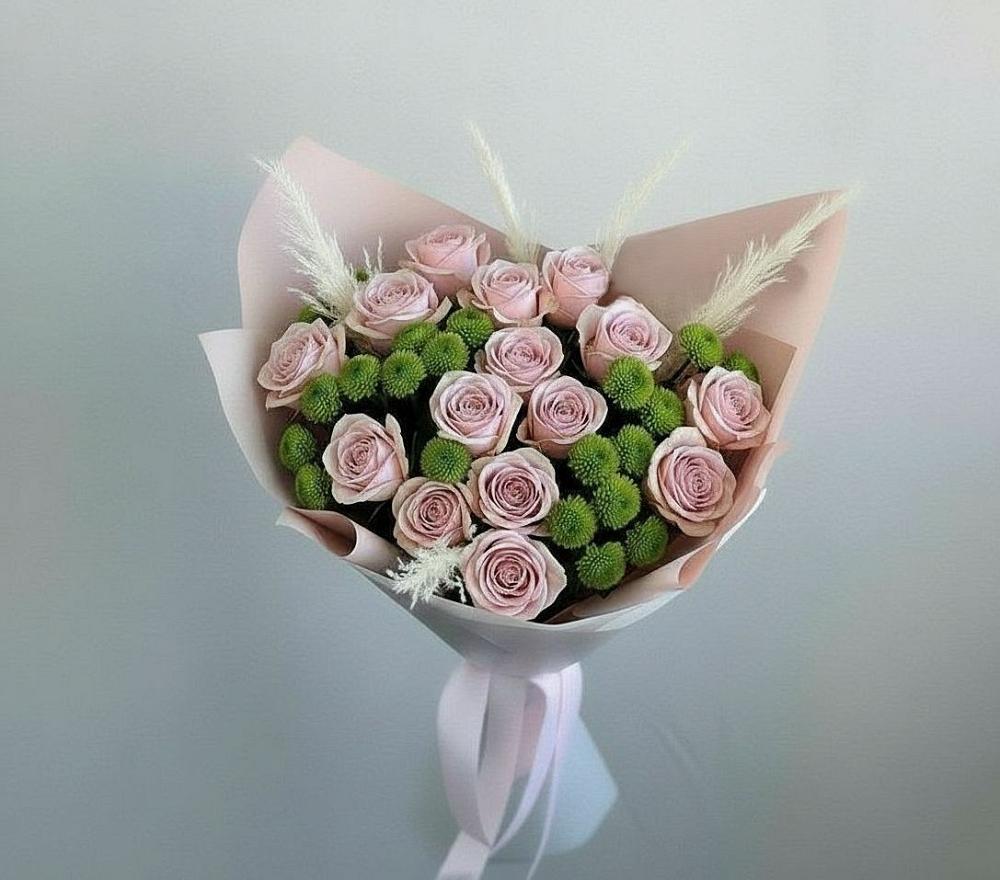 Букет цветов из: Розы и Хризантемы в Анапе