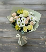 Букет цветов из:  Альстромерии, Розы и Хризантемы в Анапе